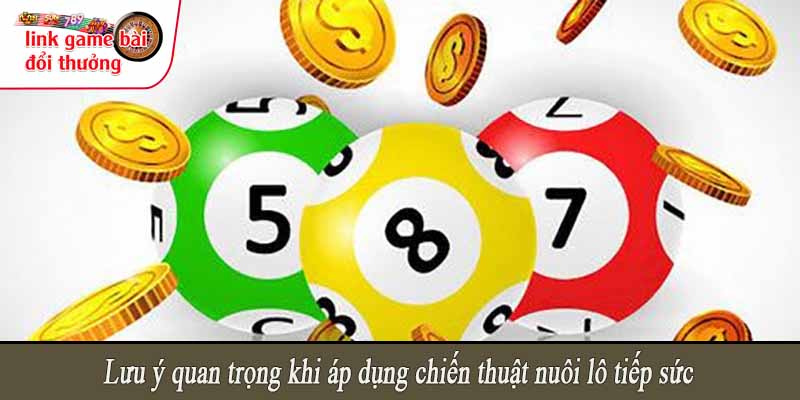 Lưu ý quan trọng khi áp dụng chiến thuật nuôi lô tiếp sức